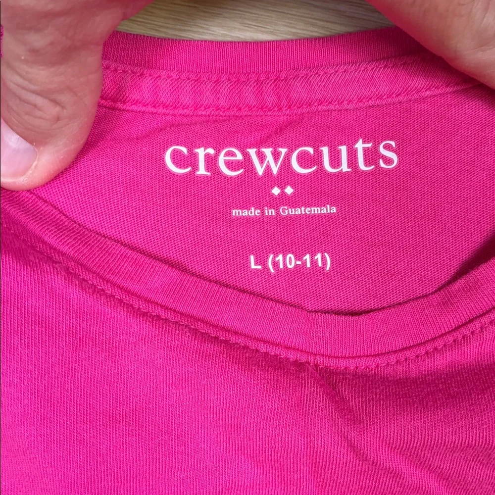 Crewcuts J.Crew Bright Pink Fuchsia Tiered Sleeveless Dress L 10/11 - Picture 2 of 7